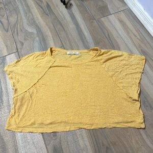 We The Free Mustard Yellow Crop Top